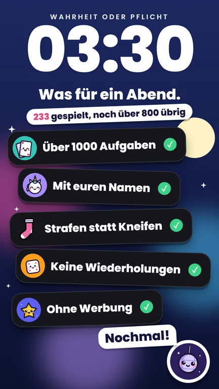 Bild aus dem Store, 03:30 – Was für ein Abend.